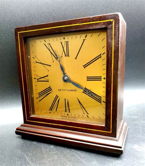 ANTIQUE SETH THOMAS 1920's 8 Day Gothic Art Deco Mahogany Mantel Shelf Clock !! $399.00 - PicClick