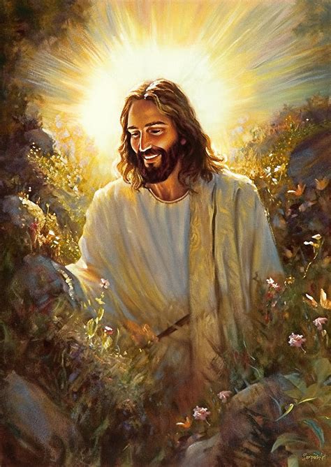 Jesus Christ - Joyful day #5 Digital Art by SampadArt Gallery - Fine ...