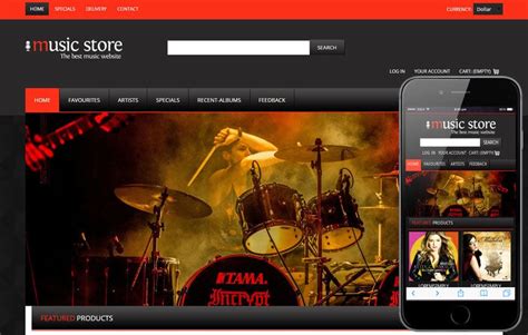 Music Store a Music Mobile Website Template by w3layouts