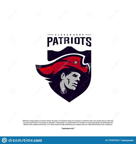 Patriots Logo Design Vector. Head Patriots Logo Design Template Stock ...