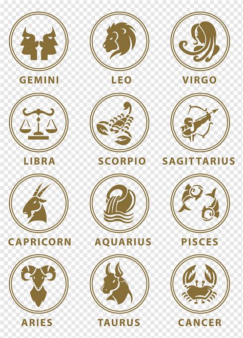 Zodiac Astrological sign, Zodiac Signs Set, Zodiac Sign symbols, logo ...