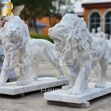 Marble Lion Statue - Relong Art Sculpture