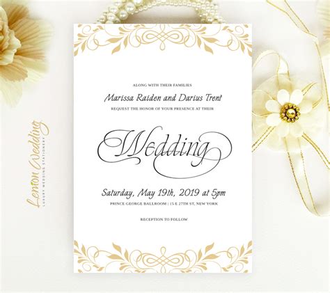 Traditional Wedding Invitations - LemonWedding