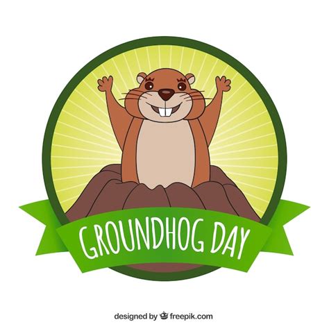 Groundhog day | Free Vector