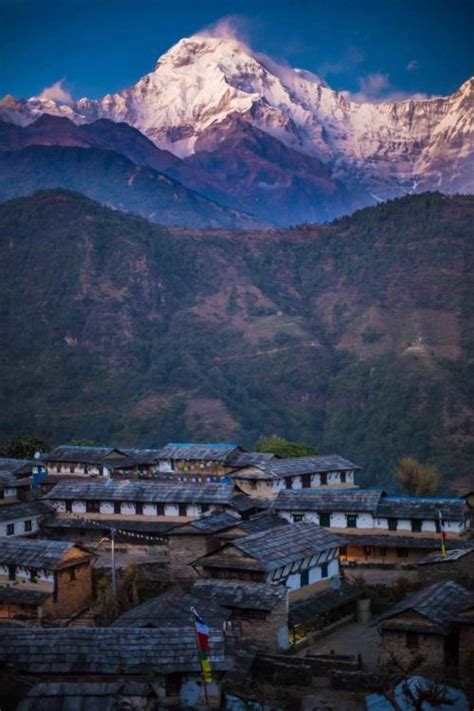 Ghandruk by Ruan Niemann - Sun setting over a very old village in ...