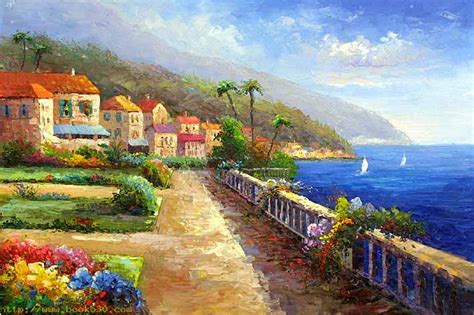 Mediterranean Sea oil paintings,Mediterranean Sea, the oil painting of