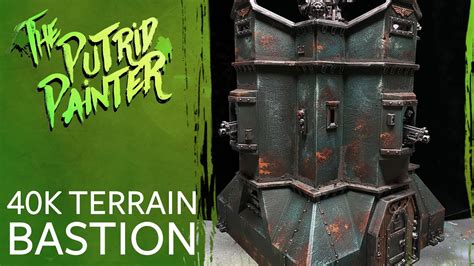 How to paint Warhammer 40k Terrain Bastion - YouTube