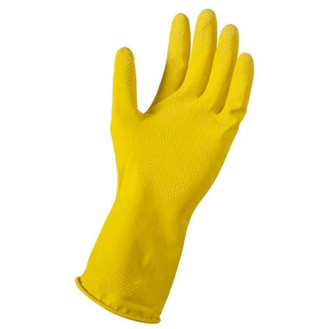 HDX Yellow 11 mil Reusable Latex Cleaning Glove - L/XL (5-Pair) 24132 ...