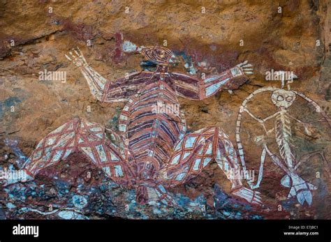 Aboriginal wall paintings, Kakadu National Park, Northern Territory, Australia Stock Photo - Alamy