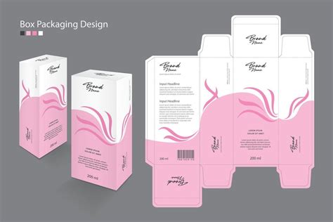 Box, Packaging Template for cosmetic, Supplement, spa, Beauty, food ...