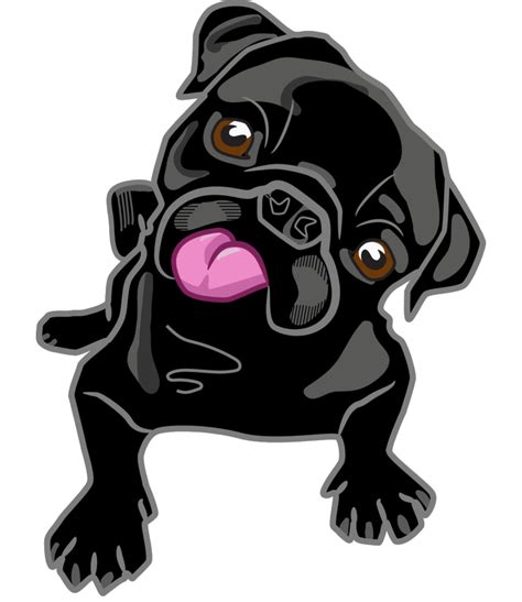 Animal Love | Pug silhouette, Pug outline, Pug tattoo