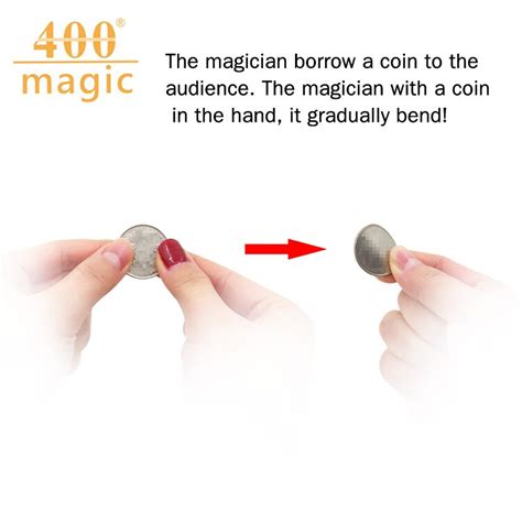 Coin Bender Magic Tricks Bend Signed Coins Easy to do Good Effect Magic illusion stage magic ...