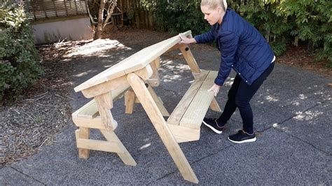 Folding Picnic Table to Bench Plans | Etsy