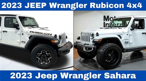 2023 JEEP Wrangler Rubicon 4x4 Vs 2023 Jeep Wrangler Sahara - Performance Off Road SUV ...