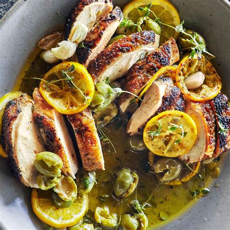 Grilled Chicken Breasts with Lemon and Thyme Recipe | Epicurious