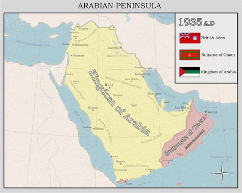 Map of the Arabian Peninsula 1935 : r/mapping