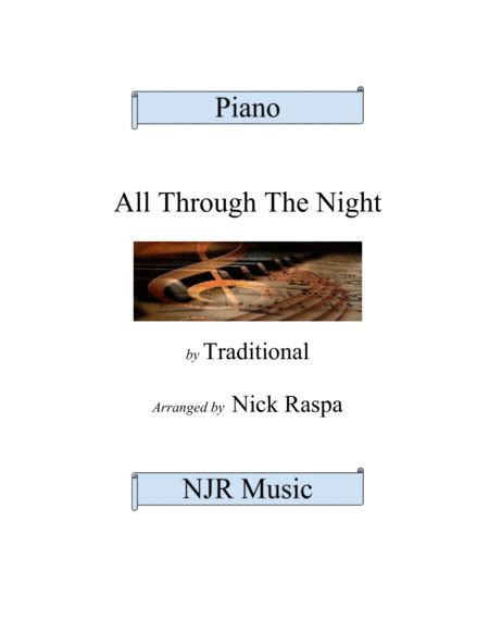 All Through The Night (intermediate piano) Sheet Music | Traditional ...