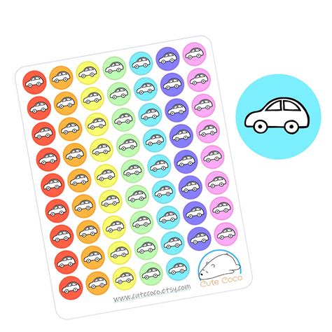 Car Stickers Cute Handmade Drawings Small Icons Car Icons - Etsy