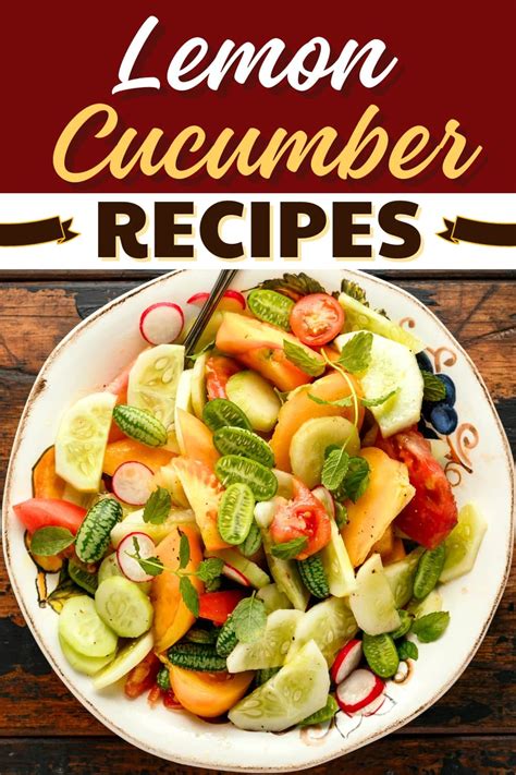 15 Best Lemon Cucumber Recipes - Insanely Good