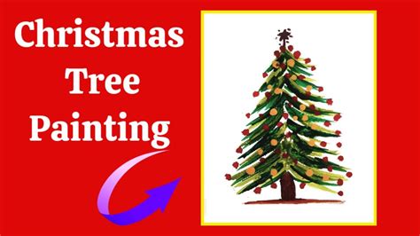 Painting Christmas tree/ Watercolor tutorial - YouTube