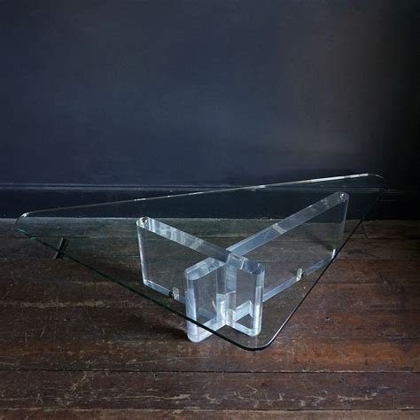 Large Lucite and Glass Coffee Table by Lion in Frost, 1970s — Vintage and Antique Decorative ...