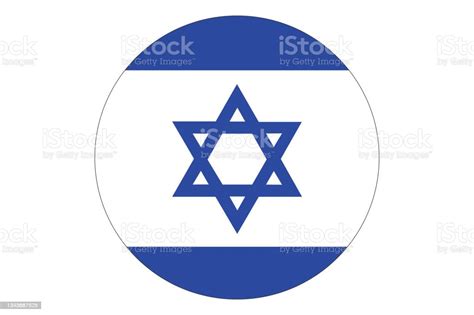 Circle Flag Vector Of Israel On White Background Stock Illustration - Download Image Now ...