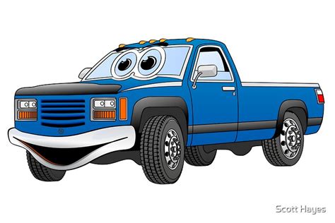 "Blue Pick Up Truck Cartoon" Posters by Graphxpro | Redbubble