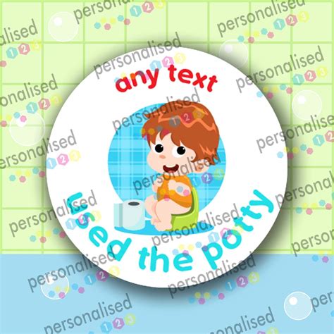 Personalised Potty Training Stickers Reward Labels Toilet Boy - Etsy