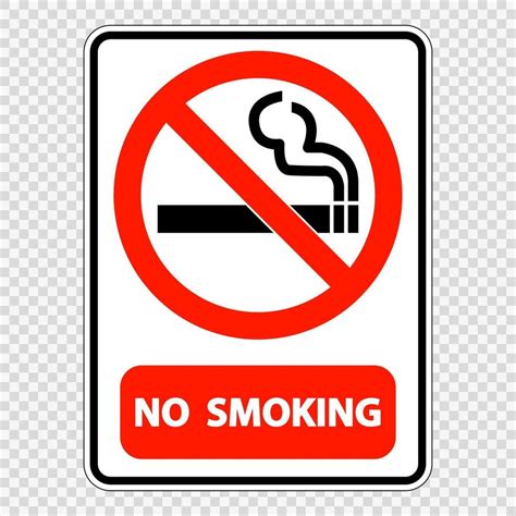 No smoking sign label on transparent background 2261110 Vector Art at ...