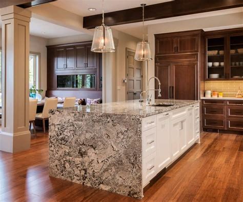 Beautiful Waterfall Kitchen Islands (Countertop Designs)