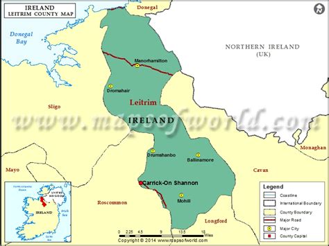 Map of Leitrim County Ireland | County Leitrim Map