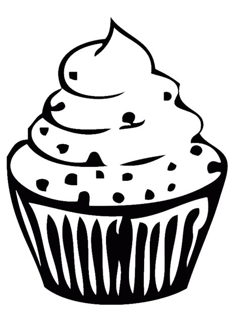 outline cup cakes clip art - Clip Art Library