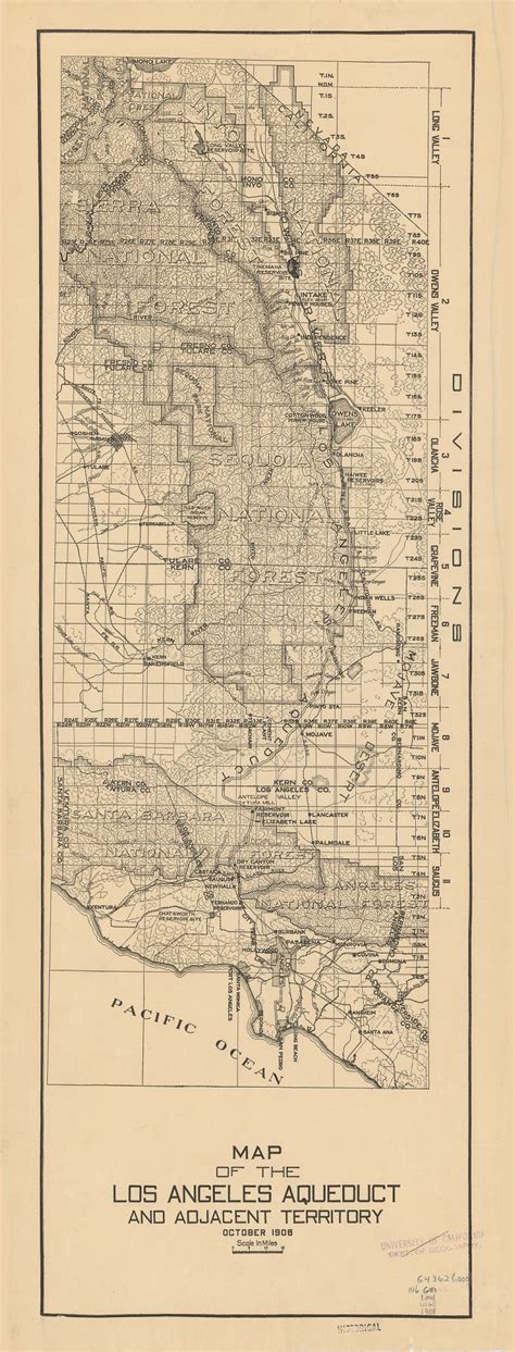 Los Angeles Aqueduct Map - California southern Map