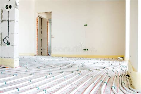 Installation of Underfloor Heating Pipes for Water Heating. Heating ...