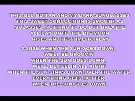 [On Screen Lyrics] Kenny Chesney - When The Sun Goes Down - YouTube