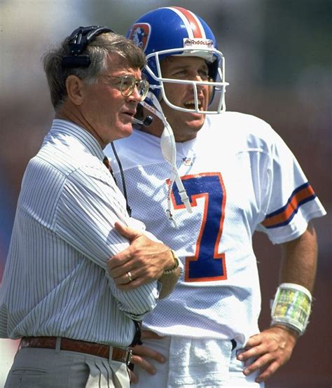 Denver Broncos Head Coach Dan Reeves on the sideline talking to his ...