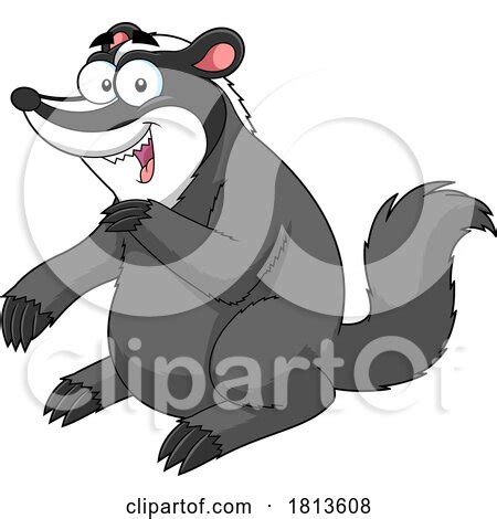 Badger Licensed Cartoon Clipart by Hit Toon #1813608