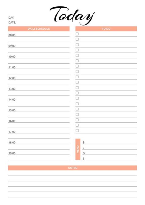 Printable Today Hourly Planner | PDF Download