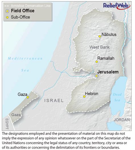 Field Offices in the Occupied Palestinian Territory - OCHA map ...