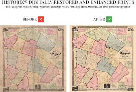 1856 Sullivan County New York Map Poster - Vintage Sullivan County NY Wall Art | eBay