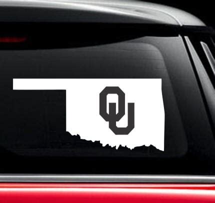 Oklahoma Sooners Ou State Window Decal Sticker | Custom Made In the USA ...