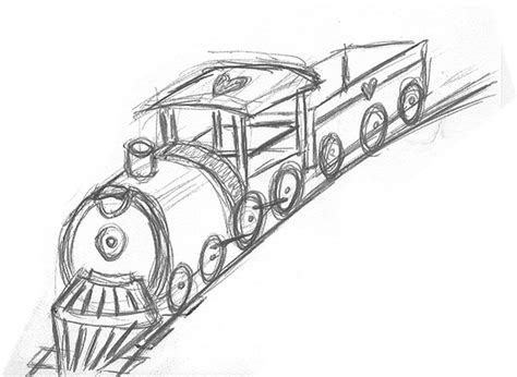 Simple Steam Train Drawing at GetDrawings | Free download