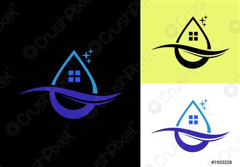 House Cleaning Service Logo Design Template Cleaning company logo sign - stock vector | Crushpixel