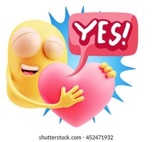 3d Rendering Emoji Saying Yes Colorful 스톡 일러스트 452471932 | Shutterstock