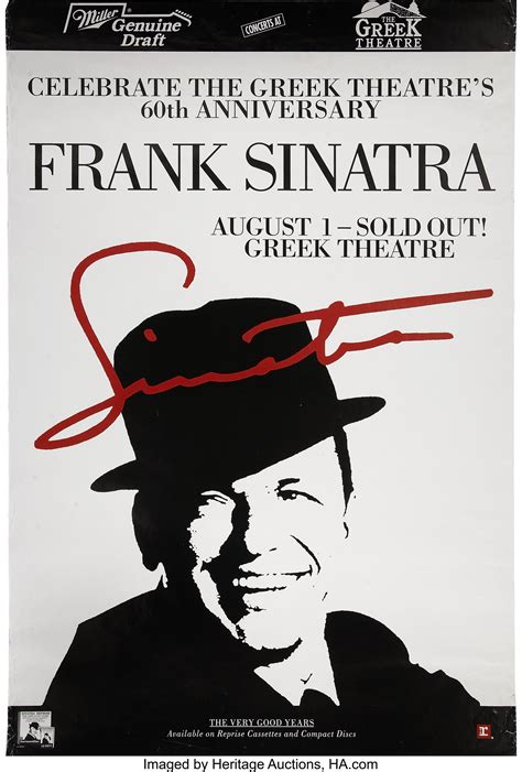 Frank Sinatra Greek Theatre Concert Poster (c. 1990).... Music | Lot #50406 | Heritage Auctions