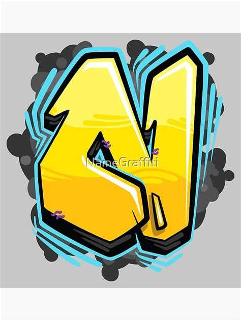 Letra N En Graffiti 3d : Graffiti Alphabet Drawn Hand Letter Vector ...