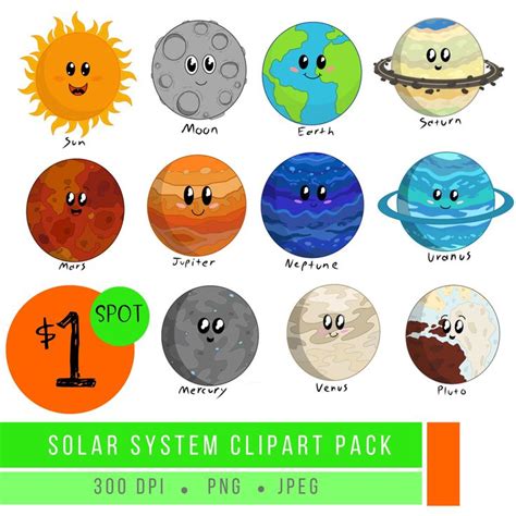 This item is unavailable - Etsy | Clip art, Solar system clipart, Solar system crafts