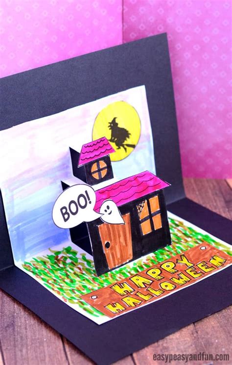 Halloween Pop Up Card Template | Pop up card templates, Halloween pop up cards, Easy halloween ...