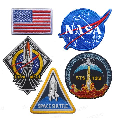 American Flag Nasa Mission Patches