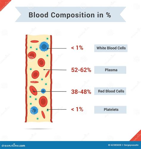 Composition of whole blood stock vector. Illustration of laboratory - 62385828